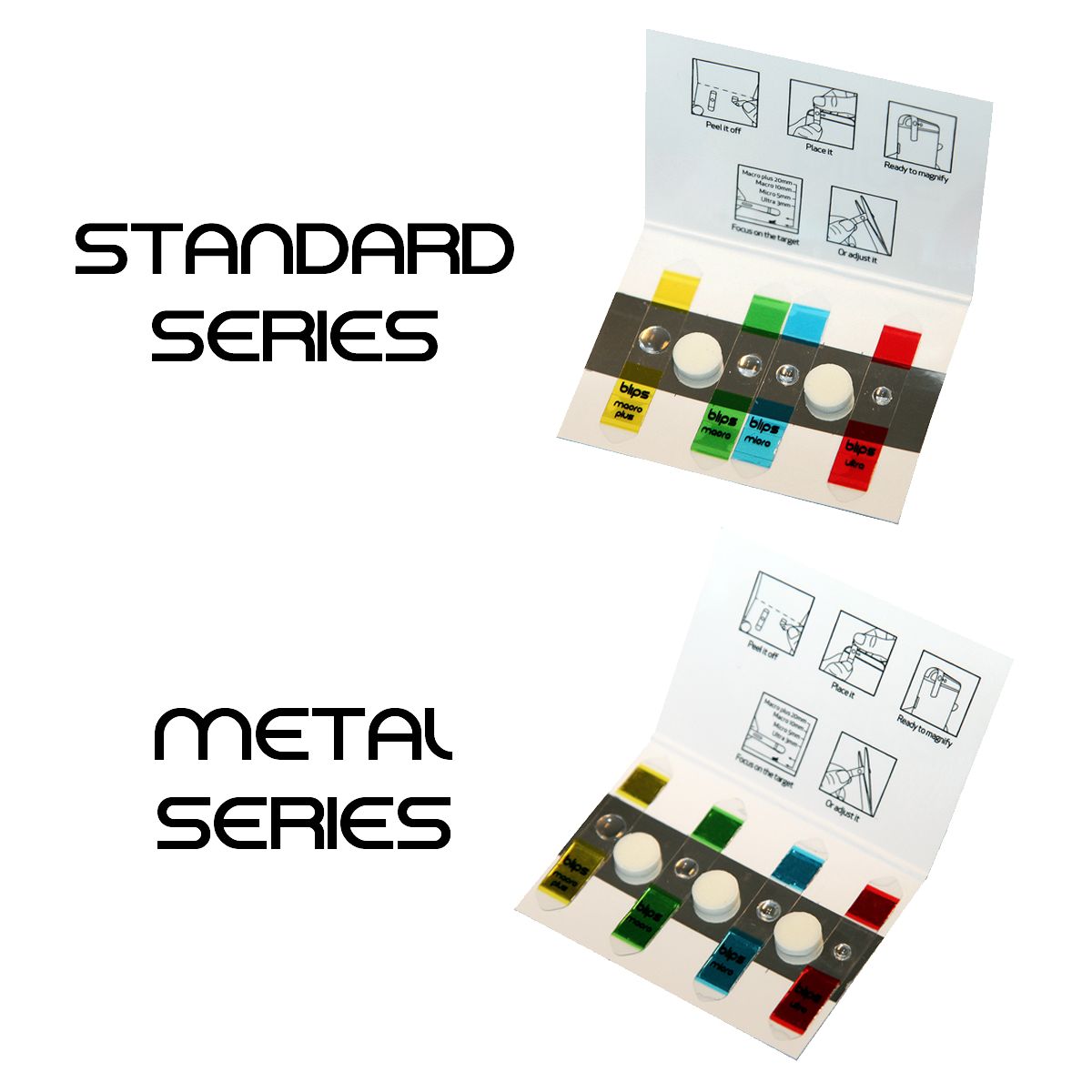 standard-vs-metal2 Blips lenses - standard and metal reinforced versions